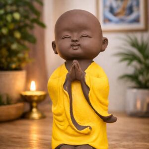 cute monk idol for home decor | meditation statue